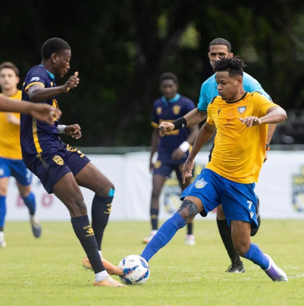 Acción del partido que Pantoja derrotó tres goles por cero a OyM FC en la Jornada 1 de la Liguilla LDF 2026